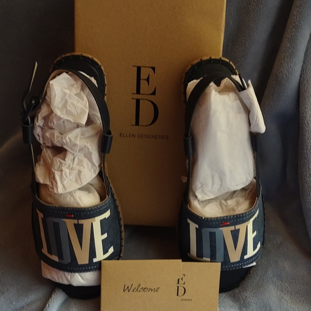 ED Skylin Canvas Espadrille Sandals sz 11 M